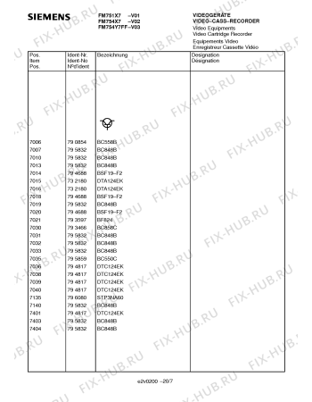 Схема №13 FM751X7 с изображением Инструкция по эксплуатации для телевизора Siemens 00531178