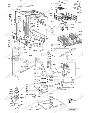 Схема №2 ADP 7560 WH с изображением Модуль (плата) управления для посудомоечной машины Whirlpool 481221838688