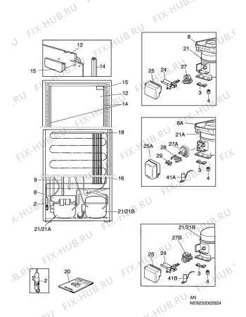 Взрыв-схема холодильника Electrolux ERB35251W - Схема узла C10 Cold, users manual