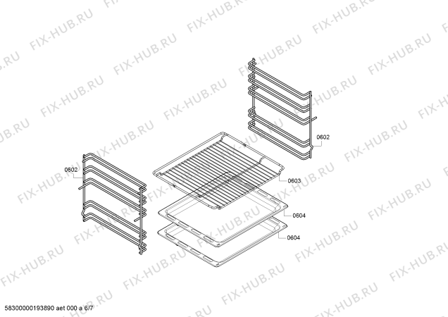 Схема №6 FRS4410WML с изображением Ручка для плиты (духовки) Bosch 11008938