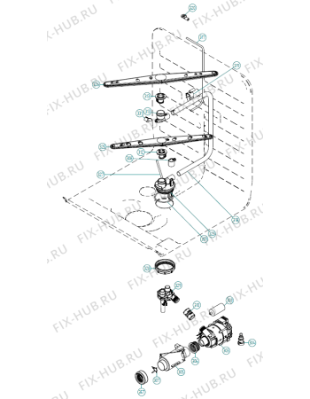 Взрыв-схема посудомоечной машины Asko D5435 NO   -Stainless (354388, DW90.1) - Схема узла 03