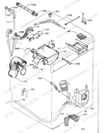 Взрыв-схема стиральной машины Zanussi Z1008 - Схема узла Hydraulic System 272