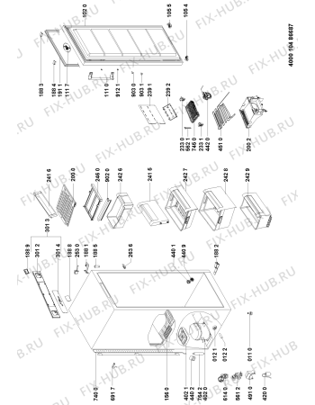 Схема №1 KRVA 3809 A+ WS с изображением Дверь для холодильной камеры Whirlpool 481010473633