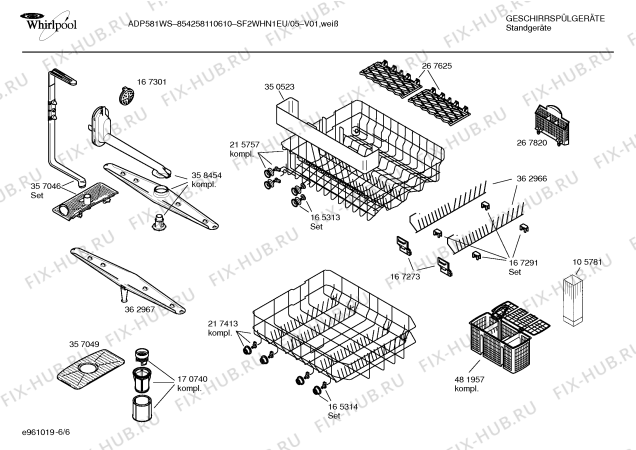 Схема №4 SF2WHN1EU ADP530WS с изображением Передняя панель для посудомойки Bosch 00363060