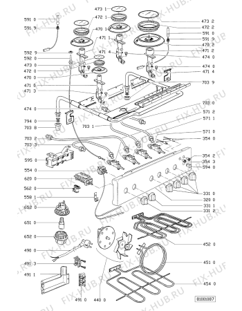 Схема №1 SGZ 4660 WS с изображением Труба для электропечи Whirlpool 481931039647