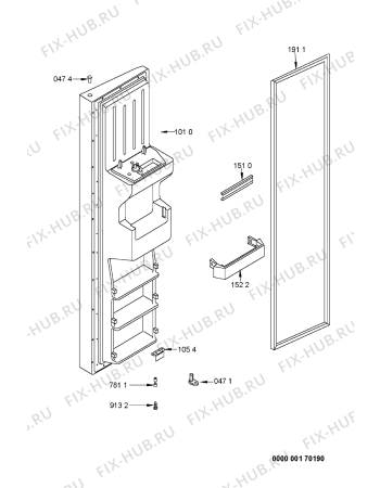 Взрыв-схема холодильника Whirlpool S20BRSS31A1 (F090511) - Схема узла