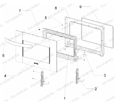 Взрыв-схема микроволновой печи Gorenje CBM9000E (166661, BT32CF2) - Схема узла 09