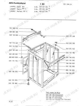 Взрыв-схема стиральной машины Aeg LAVCARAT 851 - Схема узла Section3