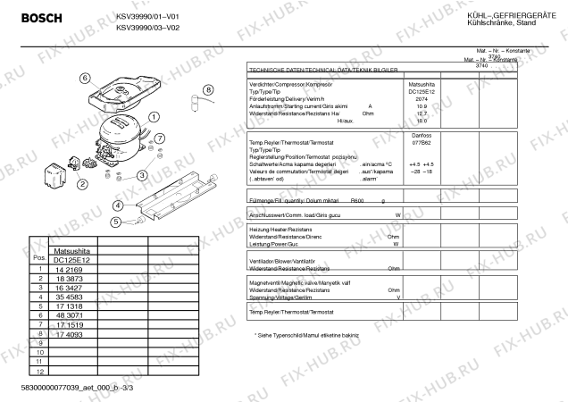 Взрыв-схема холодильника Bosch KSV39990 - Схема узла 03