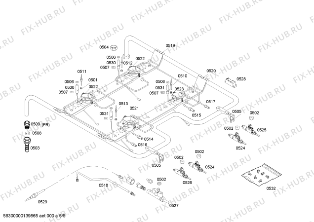 Схема №4 HSG343050R с изображением Переключатель для духового шкафа Bosch 00602769