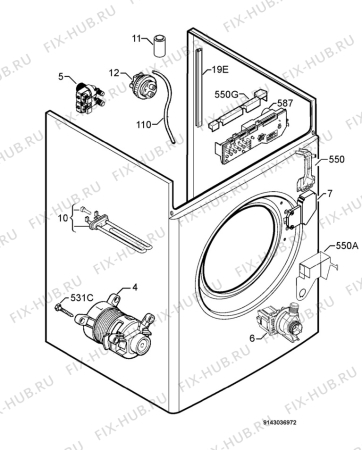 Взрыв-схема стиральной машины Aeg Electrolux ZWC1301 - Схема узла Electrical equipment 268