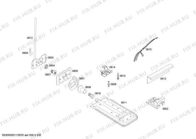 Взрыв-схема плиты (духовки) Bosch HEK43J31ED STYLE GRILL 76CM EMBUTIR - Схема узла 06