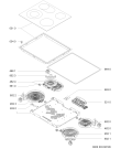 Схема №1 AKS 181 IX с изображением Поверхность для плиты (духовки) Whirlpool 481244039805