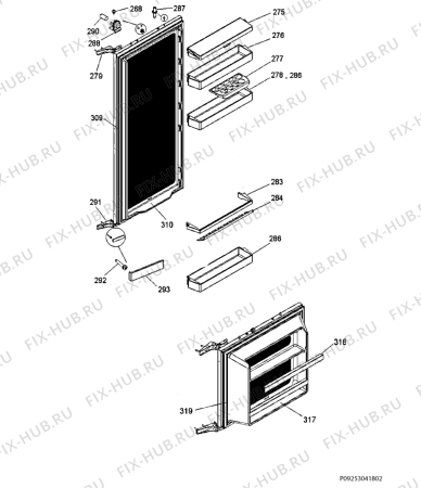 Взрыв-схема холодильника Electrolux IK32511LI - Схема узла Door