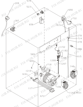 Взрыв-схема стиральной машины Gorenje W98F65I/I (527243, PS10/45165) - Схема узла 05