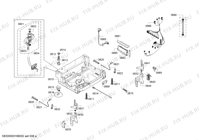 Взрыв-схема посудомоечной машины Bosch SME68TX06E, Perfect Dry - Схема узла 07