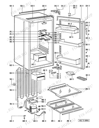Схема №1 AGB 305 с изображением Реле перегрузки для холодильной камеры Whirlpool 481928068256