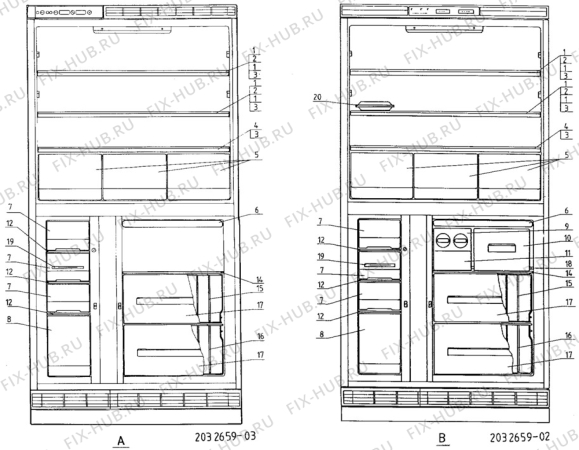 Взрыв-схема холодильника Unknown TR1800A - Схема узла C10 Interior