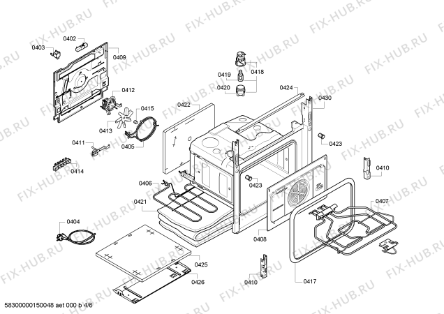 Схема №5 HM745516N с изображением Столешница для электропечи Siemens 00248819