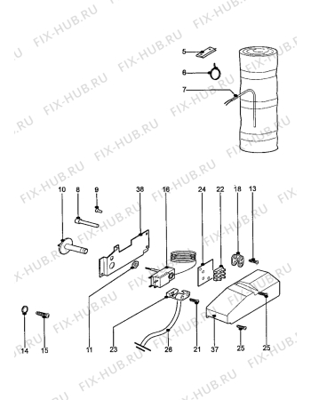 Взрыв-схема холодильника Electrolux EA0600C-WH - Схема узла Electrical equipment