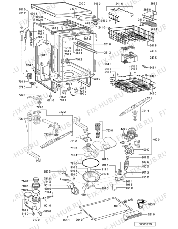 Схема №1 ADP 7962/3WH с изображением Обшивка для электропосудомоечной машины Whirlpool 481245372242