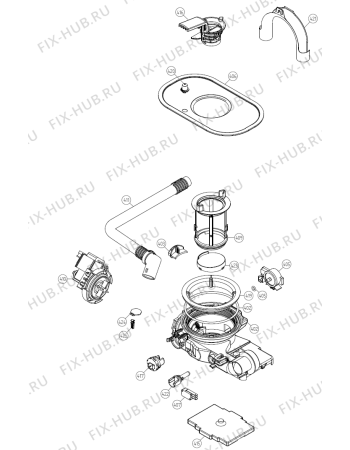 Взрыв-схема посудомоечной машины Gorenje GDV651XL (320338, DW70.3) - Схема узла 04