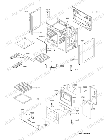 Схема №1 ACM 935 IX с изображением Затычка для плиты (духовки) Whirlpool 480121101991