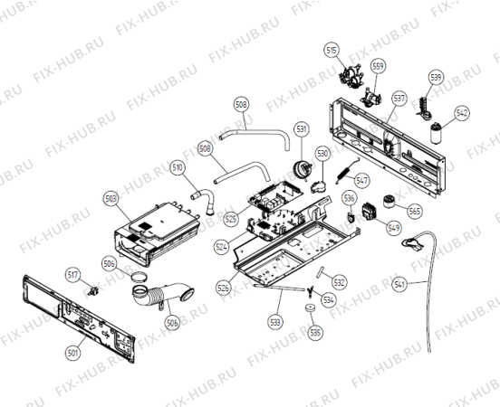 Взрыв-схема стиральной машины Gorenje Prof. Washer (pump) SF   -Grey (177000, WMC55) - Схема узла 05