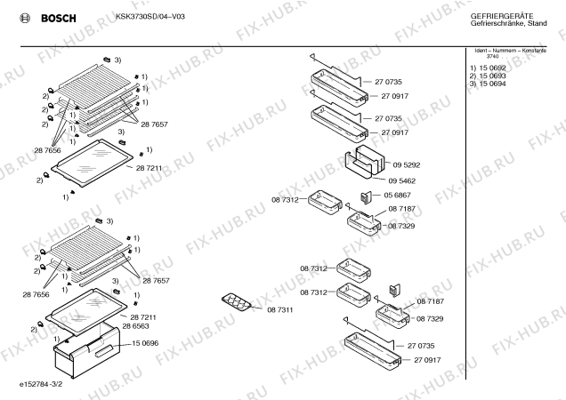 Взрыв-схема холодильника Bosch KSK3730SD - Схема узла 02