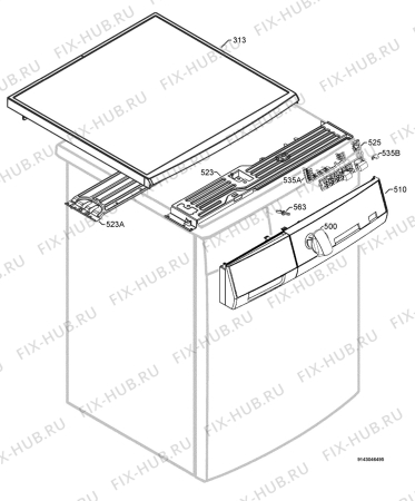 Взрыв-схема стиральной машины Aeg Electrolux L60550 - Схема узла Command panel 037