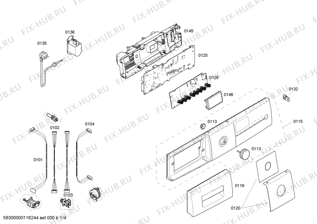 Схема №3 WM14E460CH с изображением Панель управления для стиралки Siemens 00448960