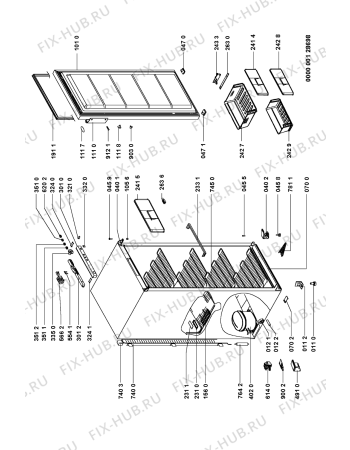 Схема №1 AFG 7081 с изображением Испаритель для холодильной камеры Whirlpool 481251138254