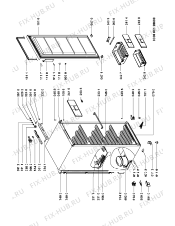 Схема №1 CVC 20 с изображением Корпусная деталь для холодильной камеры Whirlpool 481245228545