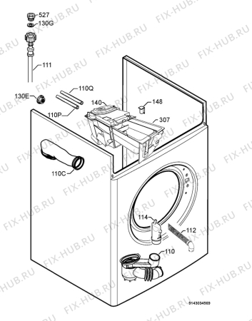 Взрыв-схема стиральной машины Zanussi FCS725C - Схема узла Hydraulic System 272