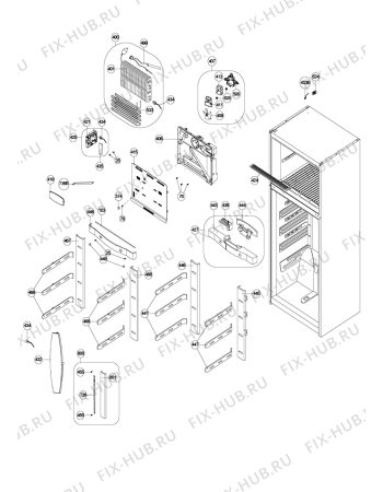 Схема №5 WTH 5244 NFX AQUA с изображением Дверка для холодильной камеры Whirlpool 482000021102