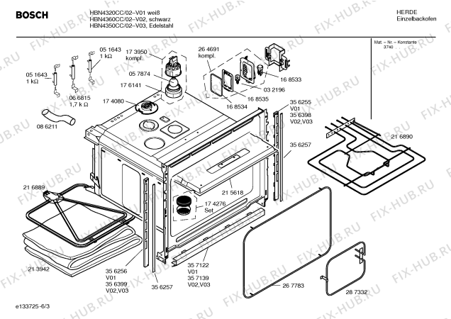 Схема №4 HBN4320CC с изображением Инструкция по эксплуатации для духового шкафа Bosch 00527883