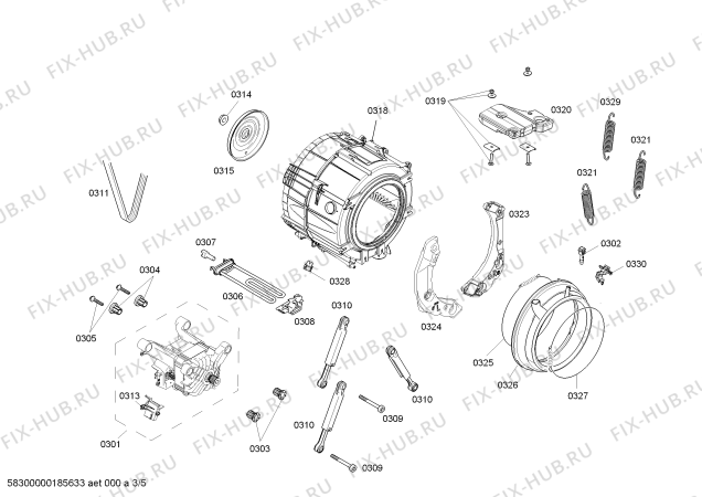 Схема №4 WM10K20SME IQ 300 с изображением Клапан для стиралки Siemens 00750703