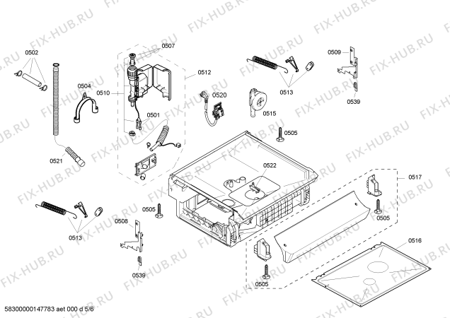 Схема №4 SE26N850GB с изображением Панель управления для электропосудомоечной машины Siemens 00700371