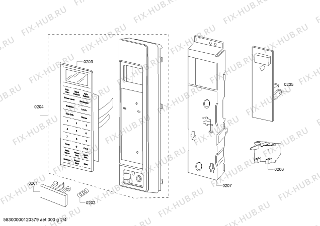 Схема №2 BM281730 с изображением Внешняя дверь для плиты (духовки) Bosch 00665354