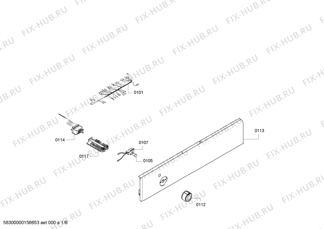 Схема №4 HB1BY56 с изображением Панель управления для духового шкафа Bosch 00667484
