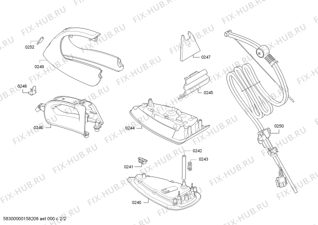 Схема №2 TDS4540 с изображением Ручка для электропарогенератора Bosch 00657125