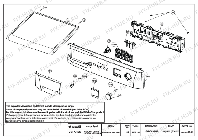 Схема №6 BEKO WMD 66120 (7141481200) с изображением Наставление для стиральной машины Beko 2820520593