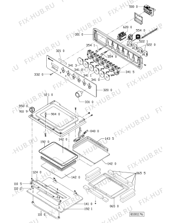 Схема №3 BMZP 1002 BR с изображением Микропереключатель для плиты (духовки) Whirlpool 481927618271