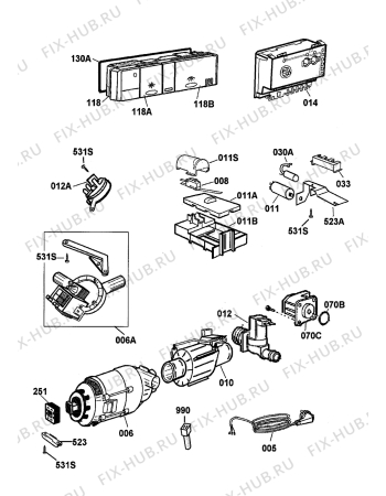 Взрыв-схема посудомоечной машины Privileg 414615_11105 - Схема узла Electrical equipment 268