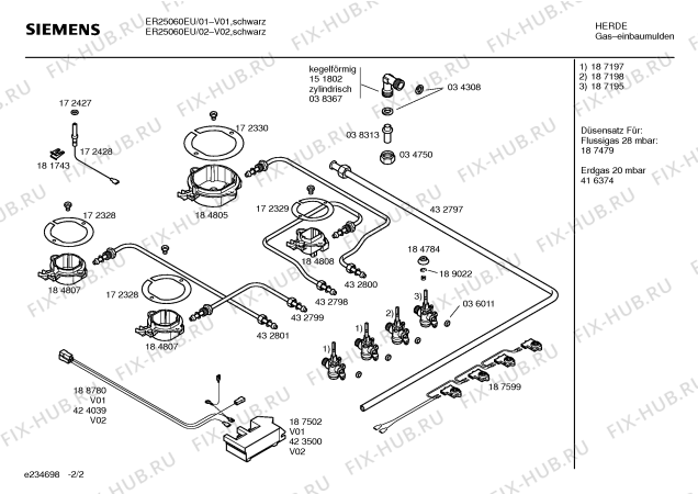 Взрыв-схема плиты (духовки) Siemens ER25060EU Siemens - Схема узла 02