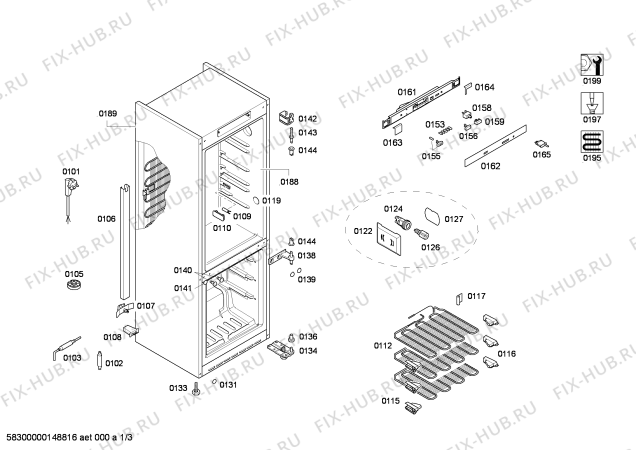 Схема №3 KG33VX97 с изображением Дверь для холодильника Siemens 00249785