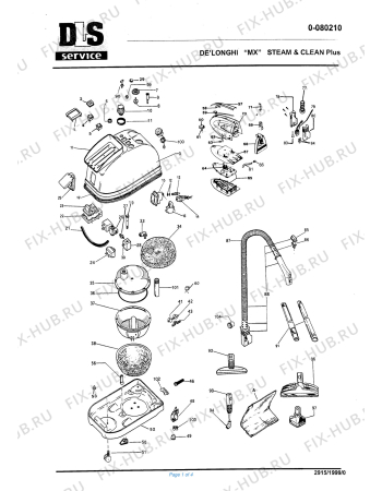 Схема №1 STEAMeCLEAN PLUS с изображением Вентиль для мини-пылесоса DELONGHI VT138098