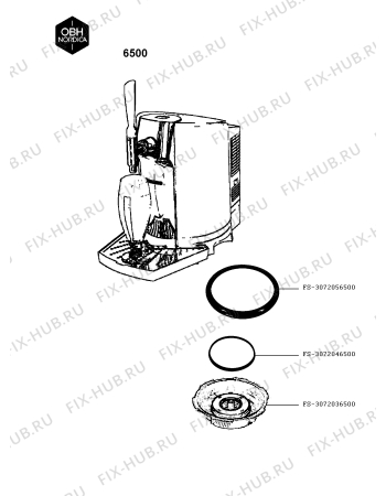 Схема №1 6500 с изображением Уплотнение для диспенсера для напитков Seb FS-3072056500