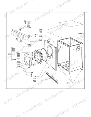 Схема №2 0312 44A 15100-44AW с изображением Декоративная панель для сушильной машины Whirlpool 480112100002