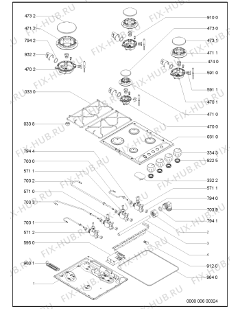 Схема №1 BQHG01W (F091800) с изображением Переключатель для плиты (духовки) Indesit C00329480